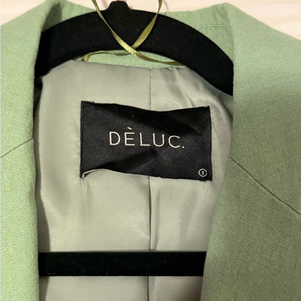 Green Linen Blazer - Picture 4 of 4